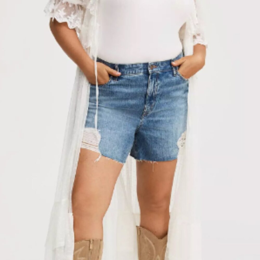 Lace Ruffle Tier Kimono - Picture 3 of 6